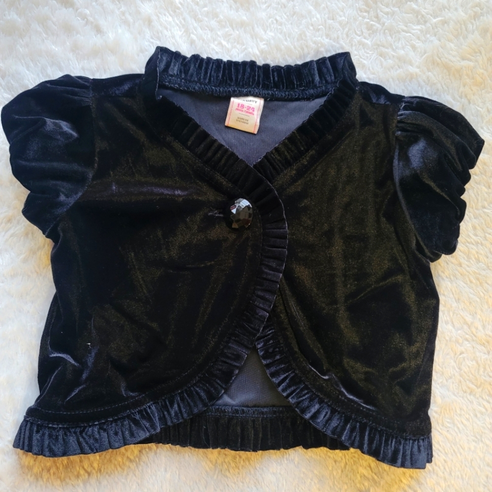 Velvet cropped cardigan